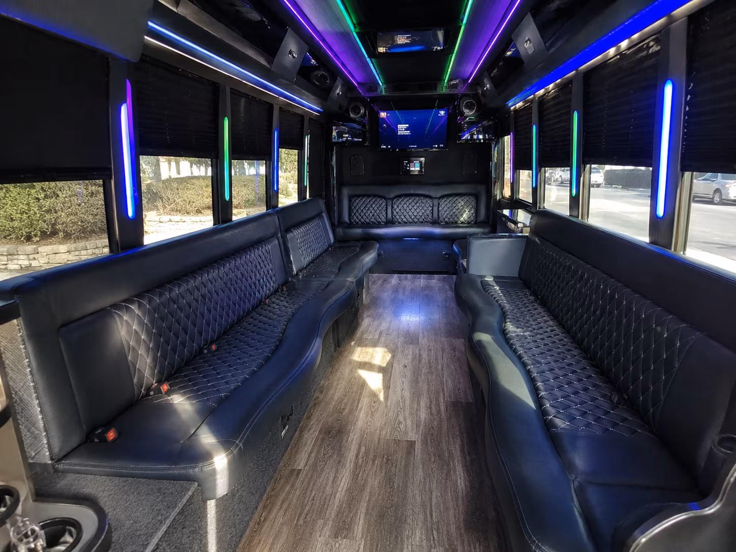 novato 15 passenger party bus interior