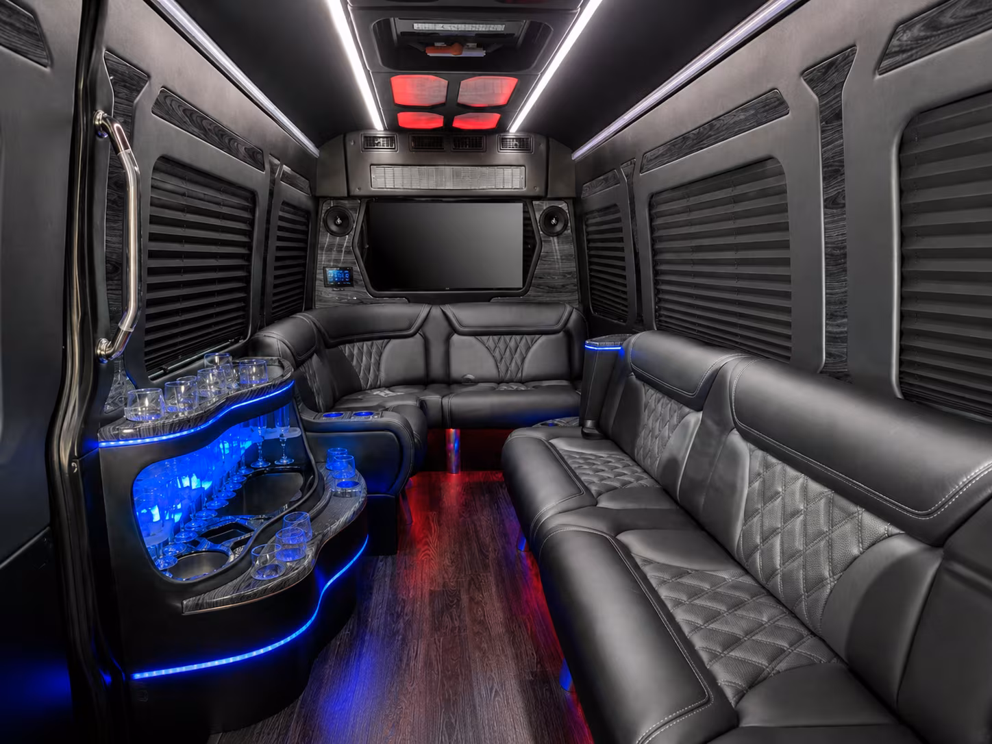 novato 30 passenger party bus inside