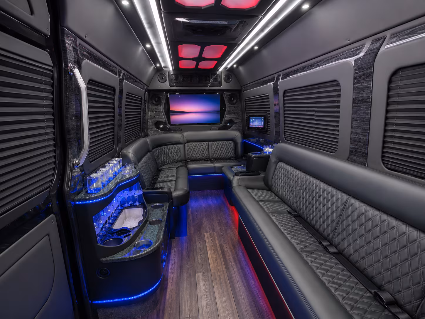 novato 30 passenger party bus interior